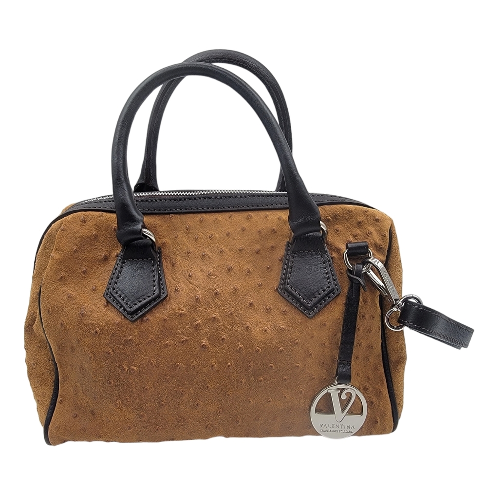 Valentina Camel pebble crossbody
